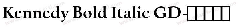 Kennedy Bold Italic GD字体转换